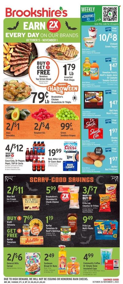 Brookshires (AR, LA, TX) Weekly Ad Flyer Specials October 26 to November 1, 2022