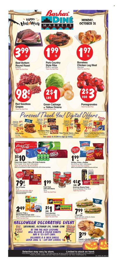 Bashas' Diné Markets (AZ, NM) Weekly Ad Flyer Specials October 26 to November 1, 2022