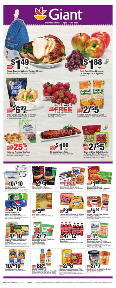Giant Food Weekly Ad & Flyer April 17 to 23