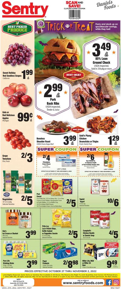 Sentry Foods (WI) Weekly Ad Flyer Specials October 27 to November 2, 2022