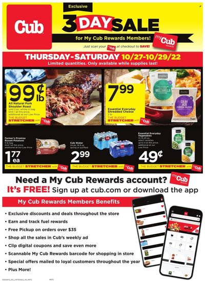 Cub Foods (MN) Weekly Ad Flyer Specials October 27 to October 29, 2022
