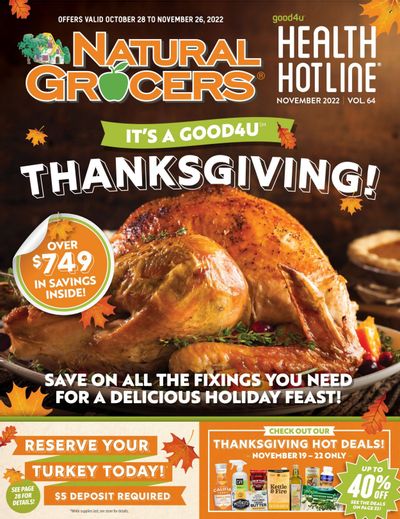 Natural Grocers Weekly Ad Flyer Specials October 28 to November 26, 2022
