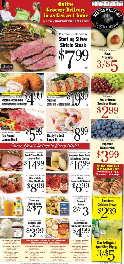 Morton Williams (NY) Weekly Ad Flyer Specials October 28 to November 3, 2022