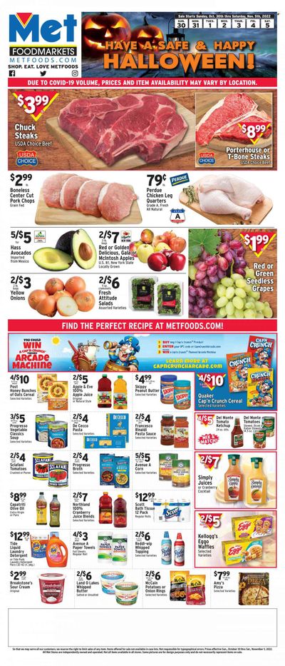 Met Foodmarkets Weekly Ad Flyer Specials October 30 to November 5, 2022