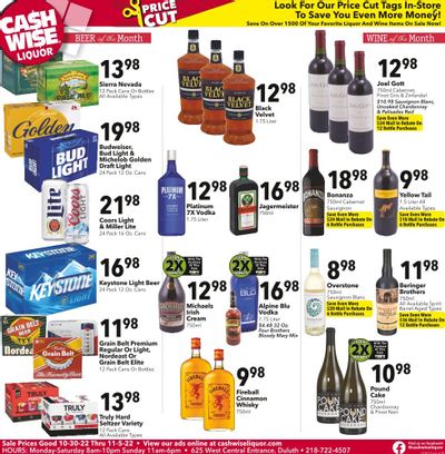 Cash Wise Liquor Only (MN) Weekly Ad Flyer Specials October 30 to November 5, 2022