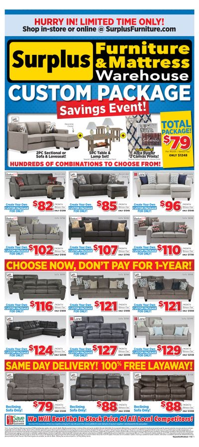 Surplus Furniture & Mattress Warehouse (Thunder Bay) Flyer October 31 to November 20