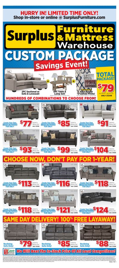 Surplus Furniture & Mattress Warehouse (Peterborough) Flyer October 31 to November 20
