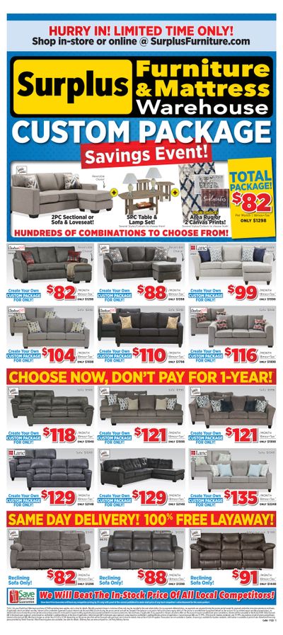 Surplus Furniture & Mattress Warehouse (Edmonton) Flyer October 31 to November 20