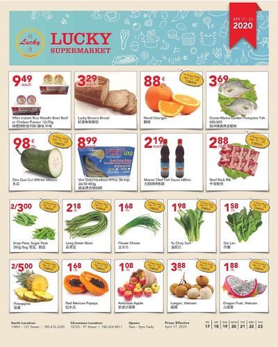 Lucky Supermarket (Edmonton) Flyer April 17 to 23