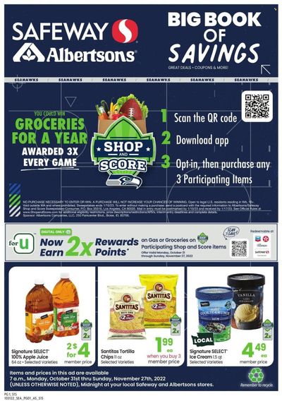 Safeway (WA) Weekly Ad Flyer Specials October 31 to November 27, 2022