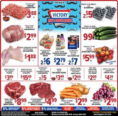 Victory Meat Market Flyer November 1 to 5