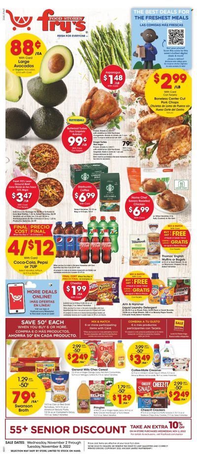 Fry’s (AZ) Weekly Ad Flyer Specials November 2 to November 8, 2022