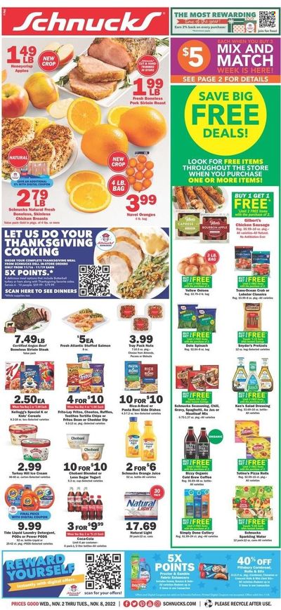 Schnucks (IA, IL, IN, MO) Weekly Ad Flyer Specials November 2 to November 8, 2022