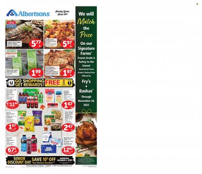 Albertsons (AZ) Weekly Ad Flyer Specials November 2 to November 8, 2022