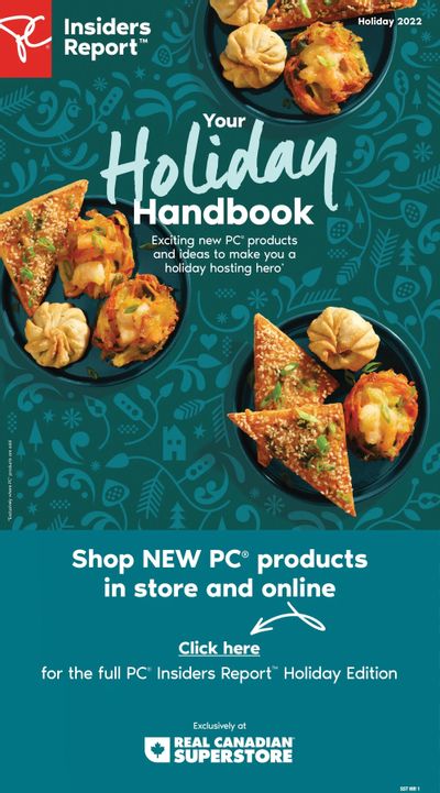 Real Canadian Superstore PC Insiders Holiday Handbook November 3 to January 4