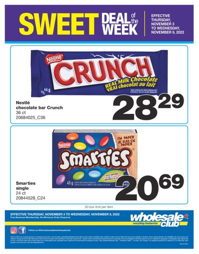 Wholesale Club Sweet Deal of the Week Flyer November 3 to 9
