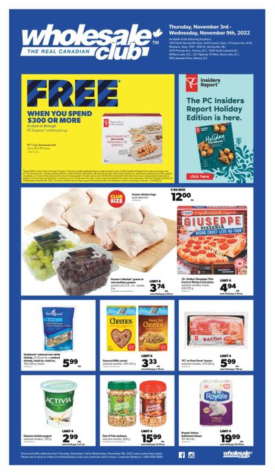Real Canadian Wholesale Club Flyer November 3 to 9