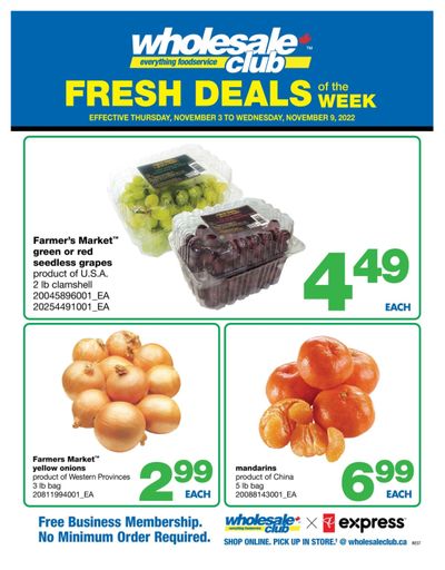 Wholesale Club (West) Fresh Deals of the Week Flyer November 3 to 9