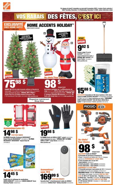 Home Depot (QC) Flyer November 3 to 9