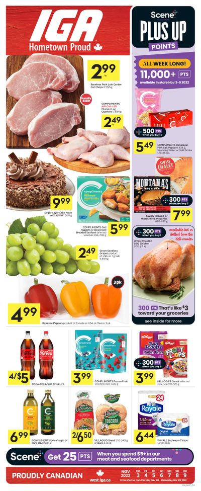 IGA (West) Flyer November 3 to 9