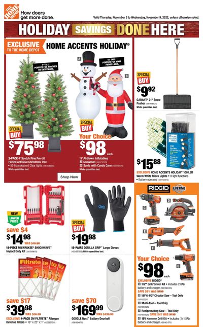 Home Depot (BC) Flyer November 3 to 9