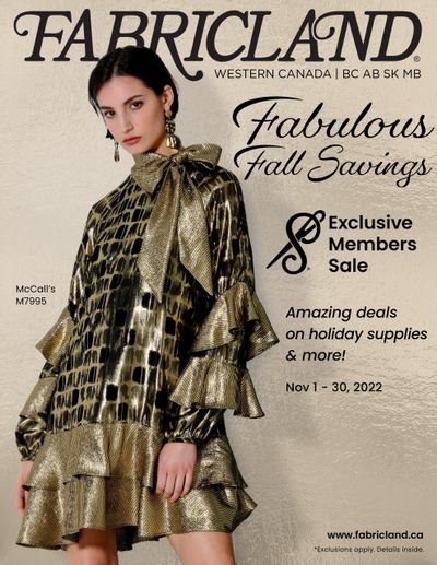 Fabricland (West) Flyer November 1 to 30