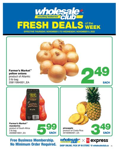 Wholesale Club (Atlantic) Fresh Deals of the Week Flyer November 3 to 9