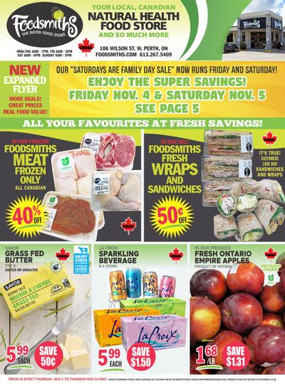 Foodsmiths Flyer November 3 to 10