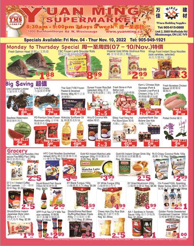Yuan Ming Supermarket Flyer November 4 to 10