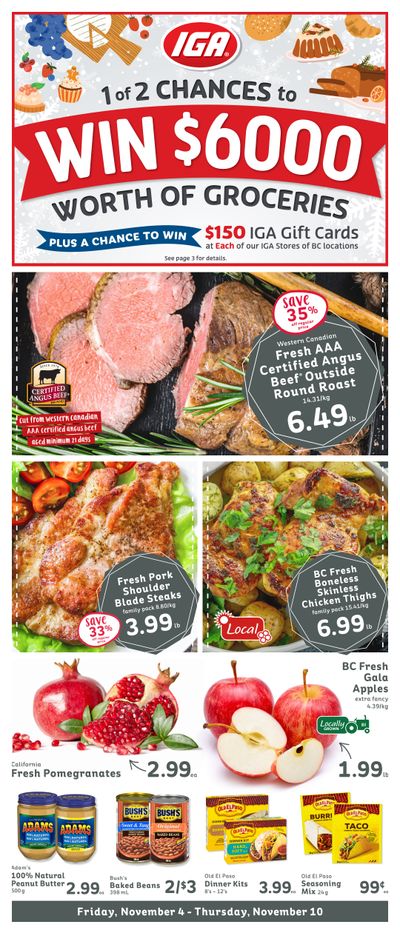 IGA Stores of BC Flyer November 4 to 10