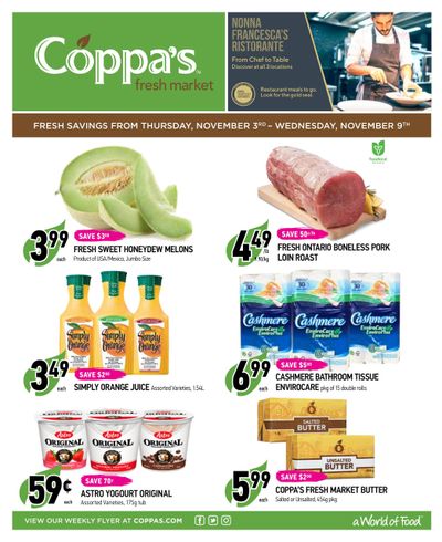 Coppa's Fresh Market Flyer November 3 to 9