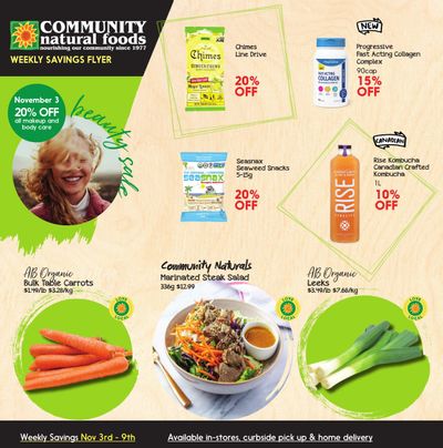 Community Natural Foods Flyer November 3 to 9