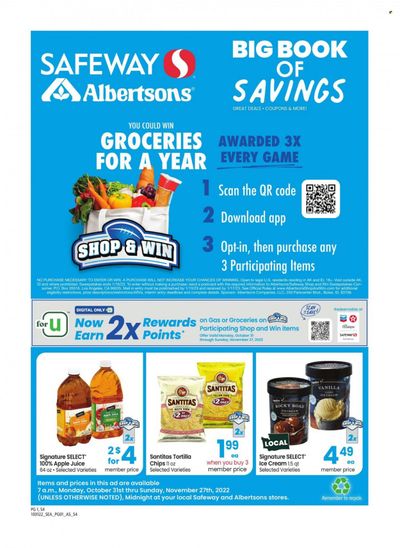 Albertsons (ID) Weekly Ad Flyer Specials October 31 to November 27, 2022