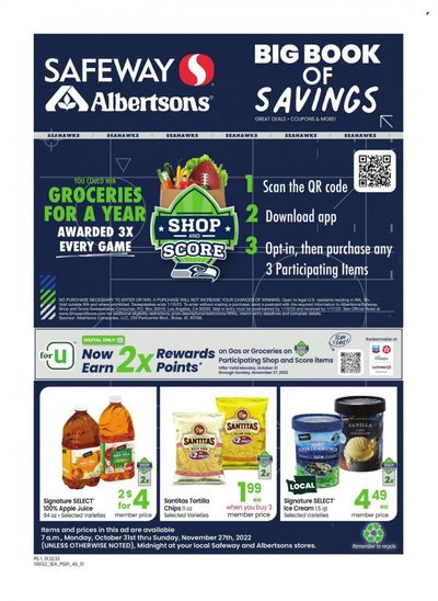 Albertsons (WA) Weekly Ad Flyer Specials October 31 to November 27, 2022