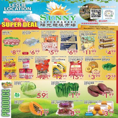 Sunny Supermarket (Leslie) Flyer November 4 to 10