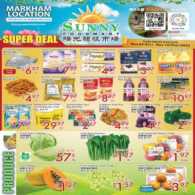 Sunny Foodmart (Markham) Flyer November 4 to 10