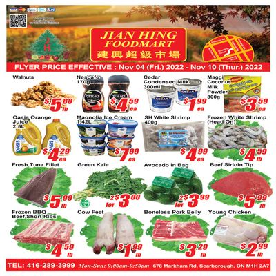 Jian Hing Foodmart (Scarborough) Flyer November 4 to 10
