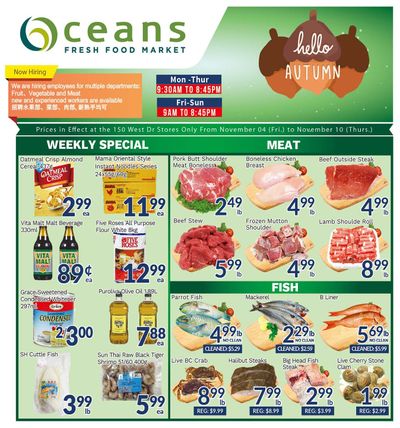 Oceans Fresh Food Market (West Dr., Brampton) Flyer November 4 to 10