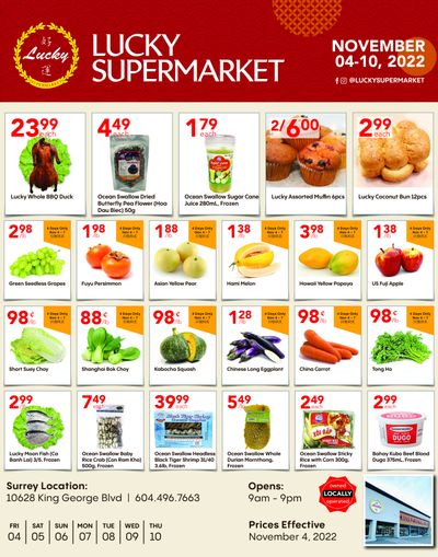 Lucky Supermarket (Surrey) Flyer November 4 to 10