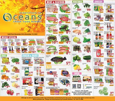 Oceans Fresh Food Market (Mississauga) Flyer November 4 to 10