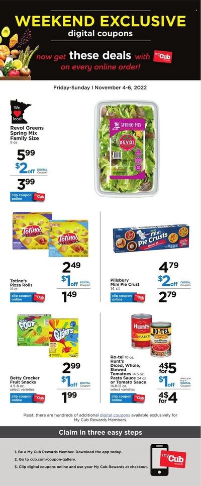 Cub Foods (MN) Weekly Ad Flyer Specials November 4 to November 6, 2022