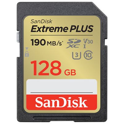 Best Buy Canada: SanDisk Extreme Plus 128GB 190MB/s SDXC Memory Card $24.99 (Save $115!)