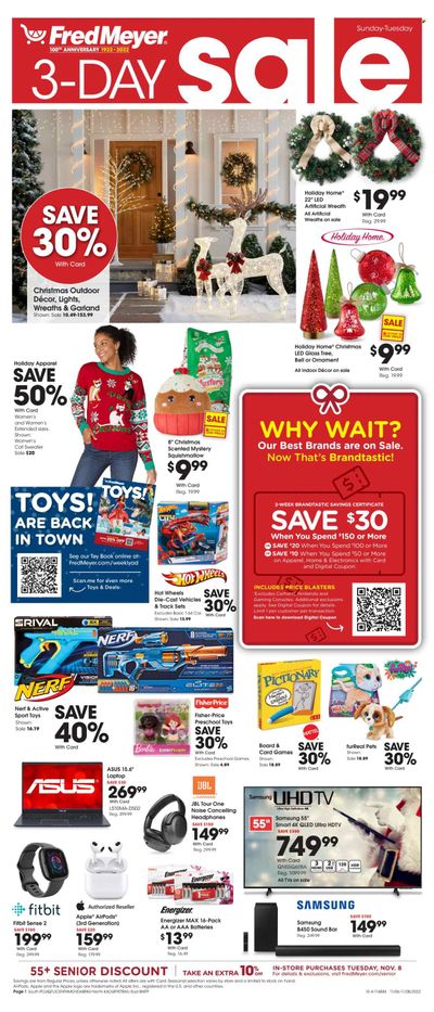 Fred Meyer Weekly Ad Flyer Specials November 6 to November 8, 2022