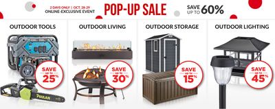 Canadian Tire Pop-Up Sale: Save Up to 60% Off Top Products
