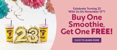 Booster Juice Canada Customer Appreciation Day: Buy One Smoothie Get One Free