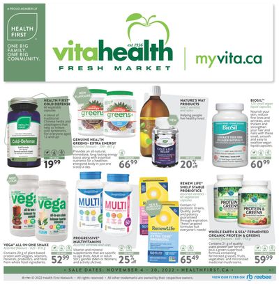 Vita Health Fresh Market Flyer November 4 to 20