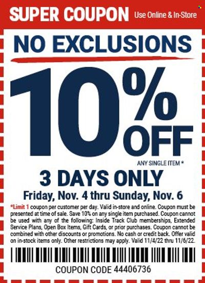 Harbor Freight Weekly Ad Flyer Specials November 4 to November 6, 2022