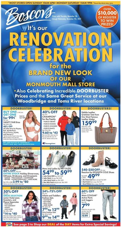 Boscov's (CT, DE, MD, NJ, NY, PA) Weekly Ad Flyer Specials November 3 to November 9, 2022