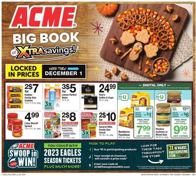 ACME (DE, NJ, NY, PA) Weekly Ad Flyer Specials November 4 to December 1, 2022