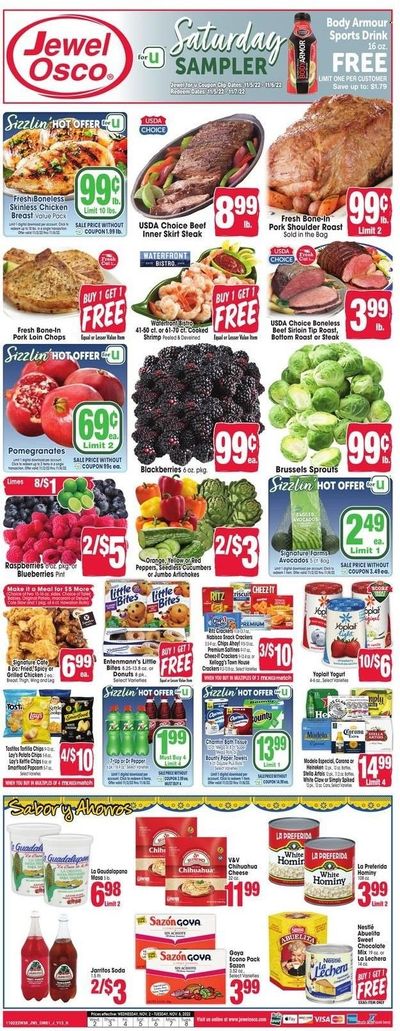 Jewel Osco (IL) Weekly Ad Flyer Specials November 2 to November 8, 2022